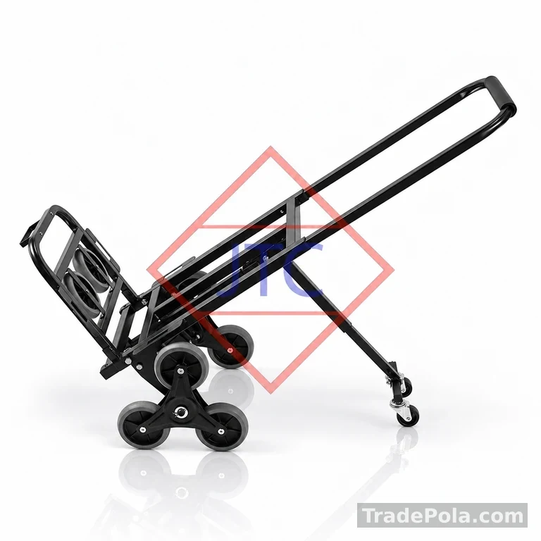 2+2 Wheel Folding Step Cart Heavy with Extra Wheels
