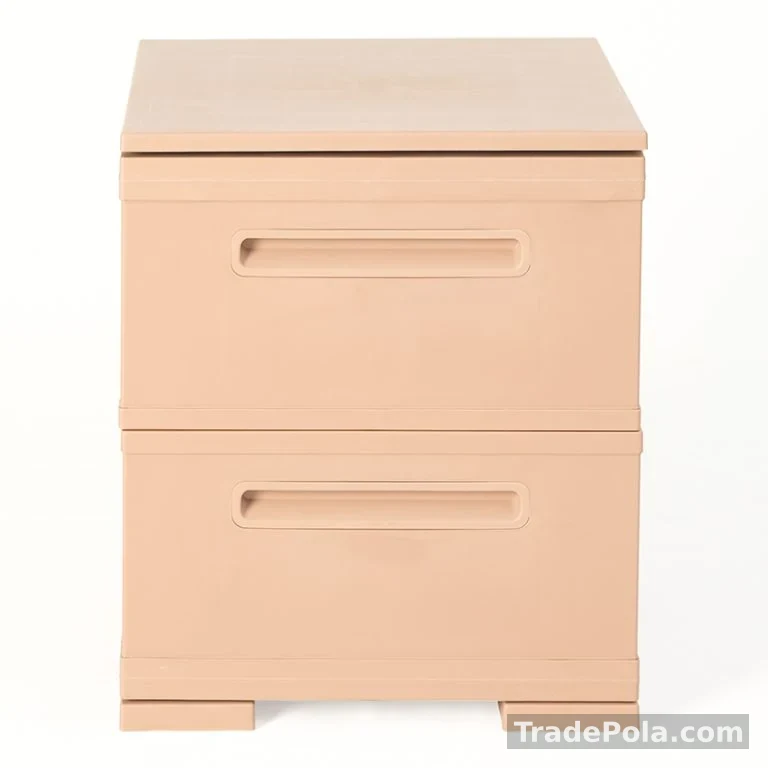 2 Shelf Drawer Grid Twin