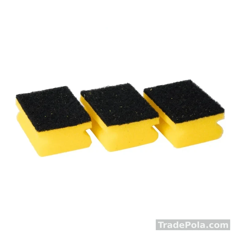 Sponge Scourer with Handgrip 3Pcs