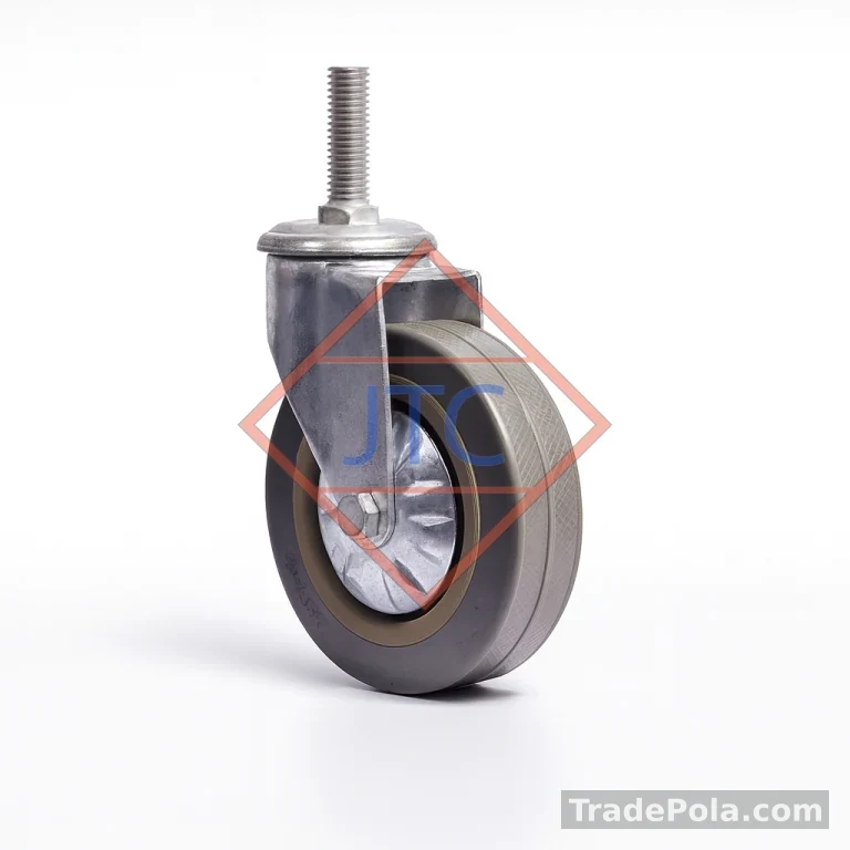 4″ TPR Threaded Stem Caster Wheel