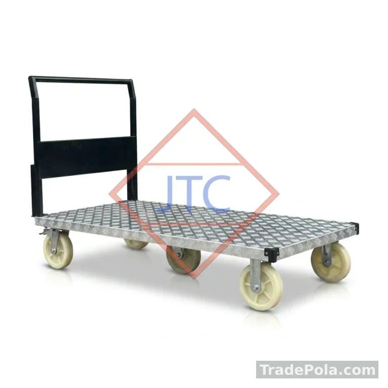 5 Wheel Heavy Duty Aluminium Platform Trolley 60″ × 30″ – 1000 Kg Capacity