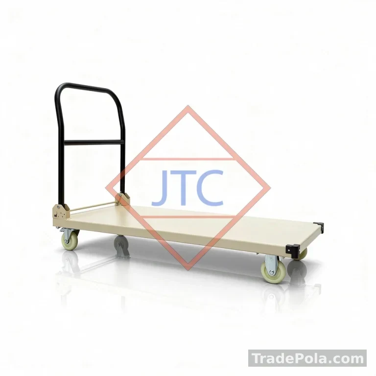 Valex Steel Platform Trolley 46.5 × 20 Inch – 300Kg, Foldable Handle