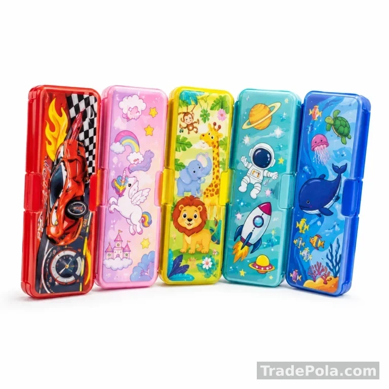 Kids Magnetic Pencil Box – Assorted Designs