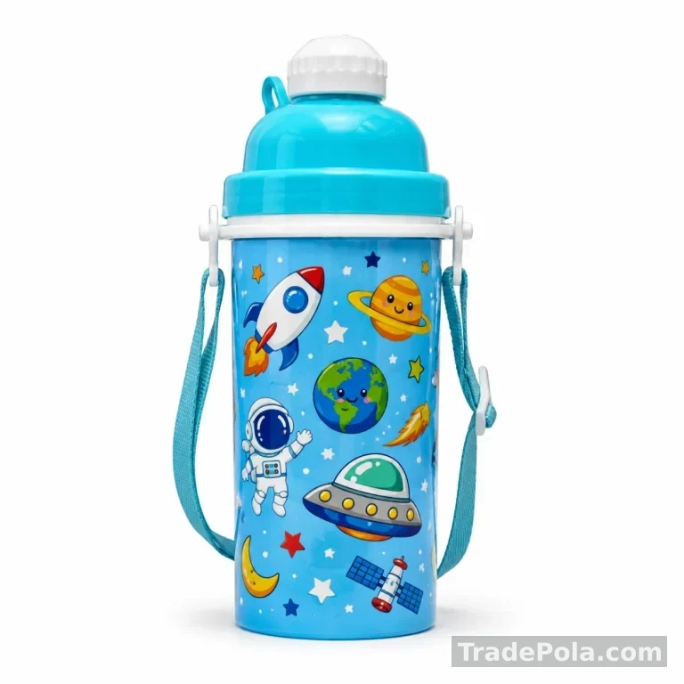 Kids Water Bottle with Carry Strap