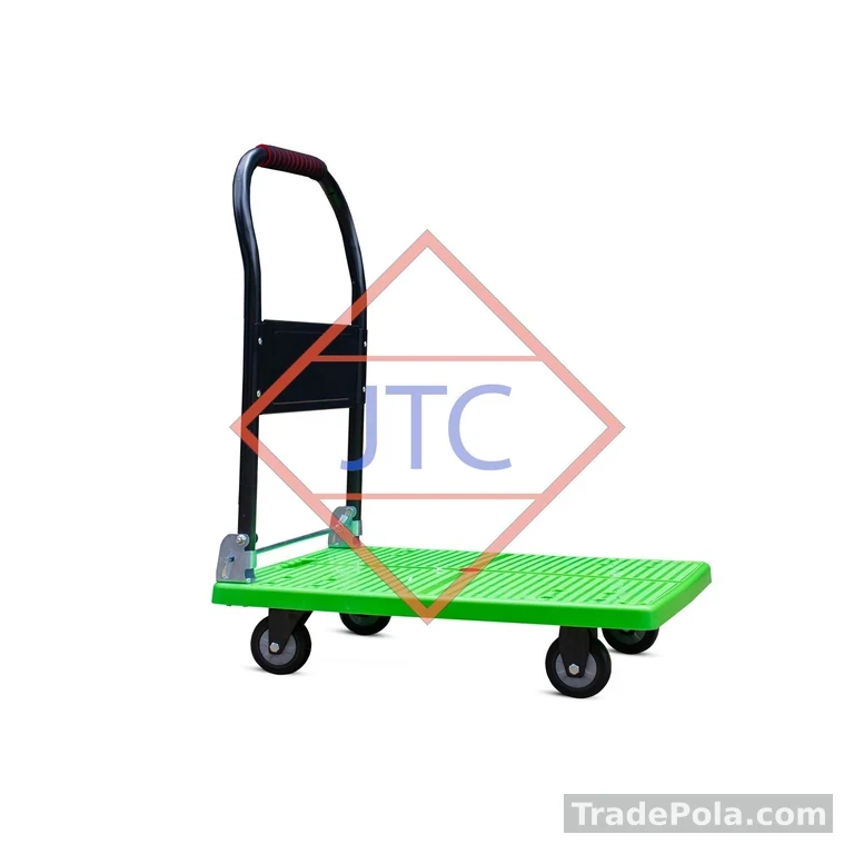 Plastic Platform Folding 4 Wheel Trolley 27.5” X 18.5″ with 150Kg Capacity
