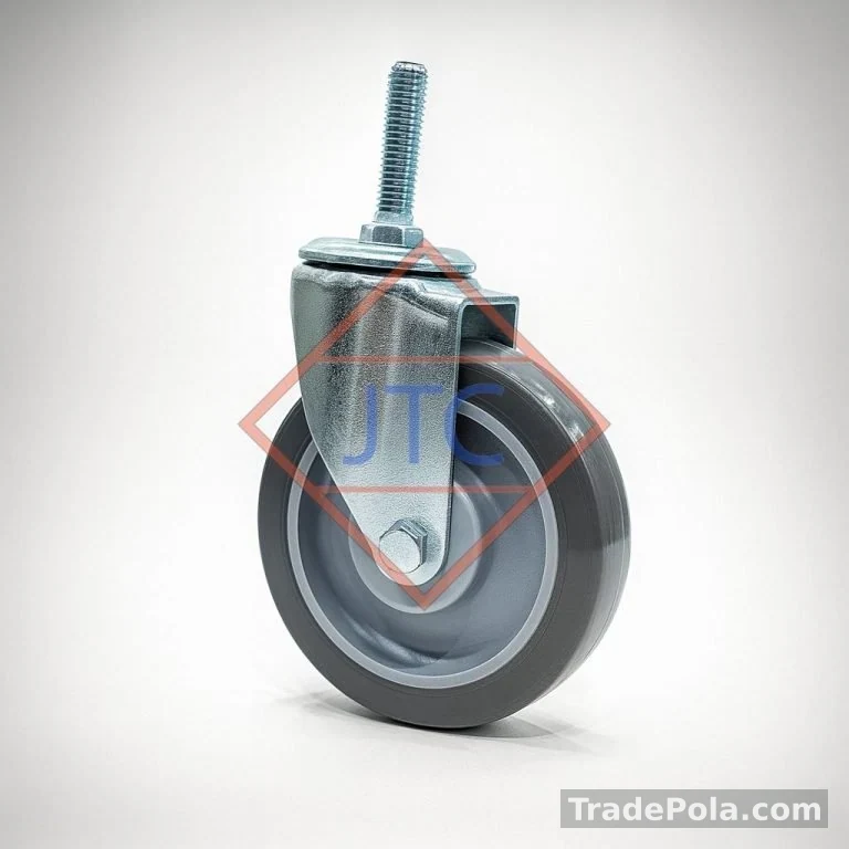 5″ TPR Threaded Stem Caster Wheel
