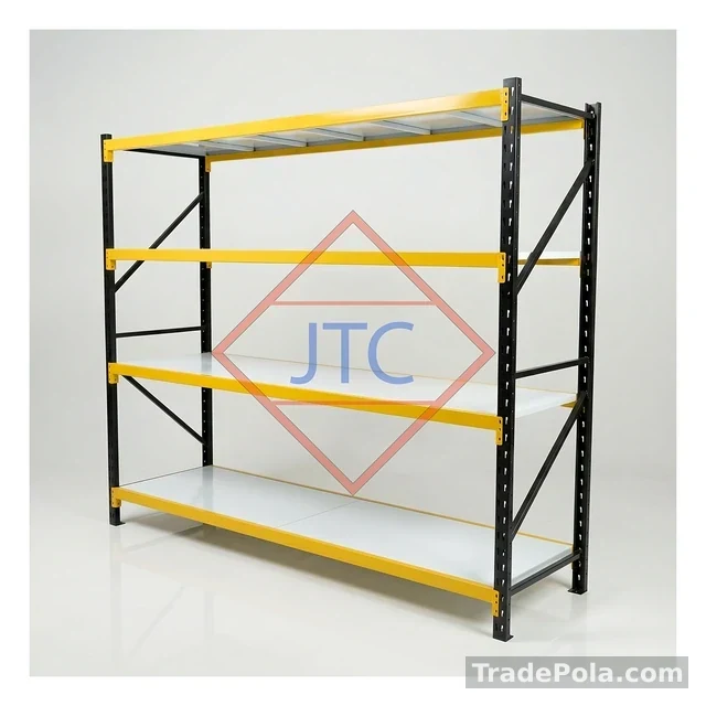 Boltless Steel Storage Rack – 96″ × 24″ | 4 Shelves | 300kg Per Shelf