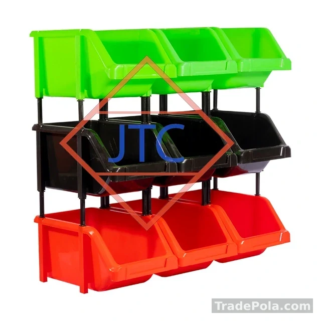 Storage Bin Rack 9 pcs – Large