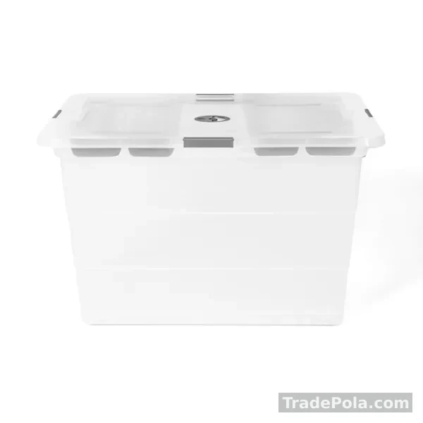 Plastic Storage Box Transparent with Tray 100 LTR (Phoenix)
