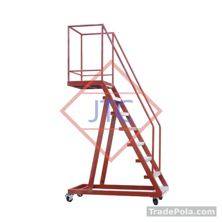 Safety Ladder – Industrial Grade Moving Staircase With Heavy Duty Wheels