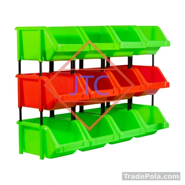 Storage Bin Rack 12 pcs – Large