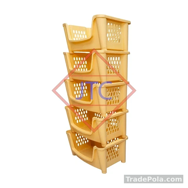 Stackable Storage Organizer Rack – 5 Layer