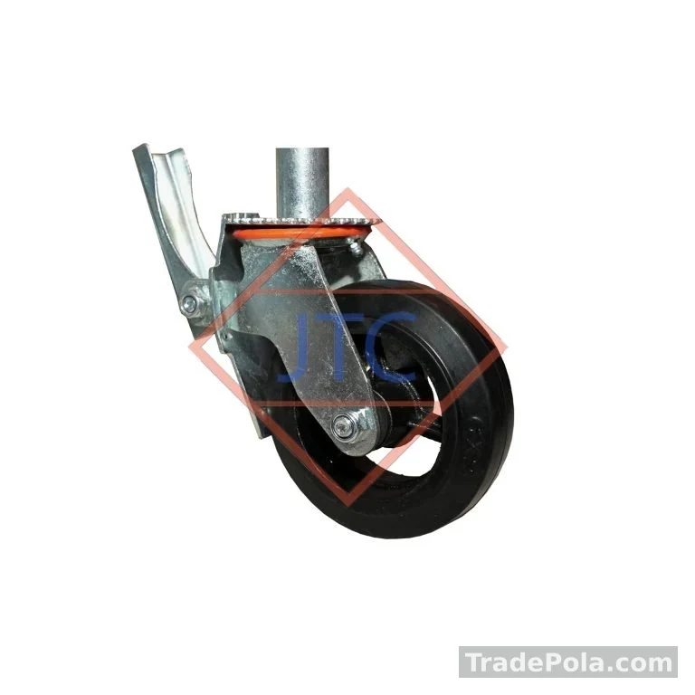 Swivel Type Lockable Heavy Duty 6″ x 2″ Rubber Scaffolding Wheel
