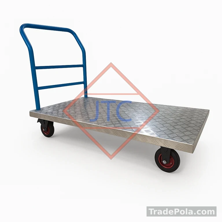 4 Wheel Heavy Duty Aluminium Platform Trolley 46” × 28” – 1000Kg Capacity