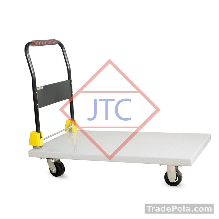 HOJOMO 4 Wheel Heavy Duty Trolley 42″ X 24″ With Folding Handle And 800Kg Capacity