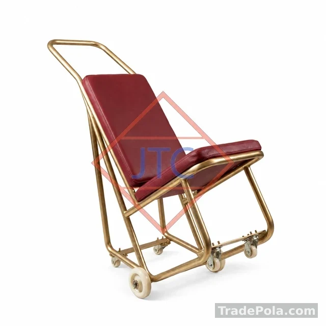 Heavy Duty 6-Wheel Banquet Chair Trolley – Padded Chair Transport Cart