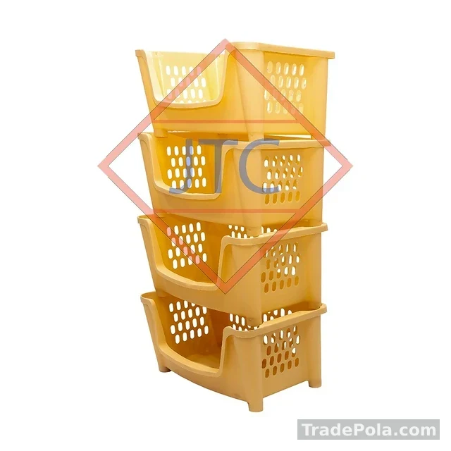 Stackable Storage Organizer Rack – 4 Layer