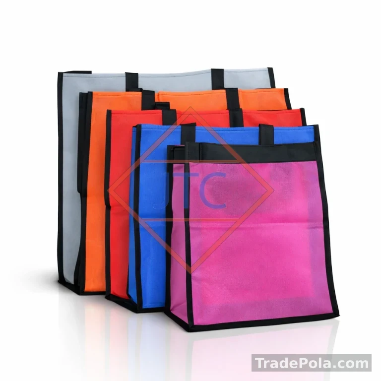 Non-Woven PP Grocery Carry Bags – Mixed Colours (Pack of 5)